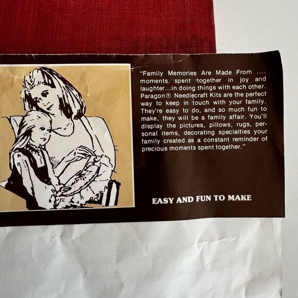 1991 Paragon Creative Crewel Kit Apple Picken’s Opened - Picture 5 of 8